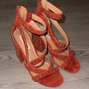 Steve Madden Women's Studded Orange sandals